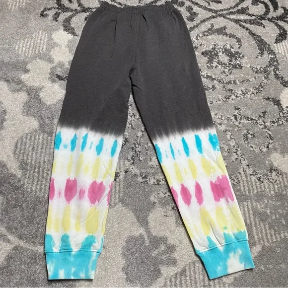 Girls Hurley Dark Charcoal Grey Tie Dye Jogger Sweatpants - Picture 6 of 6